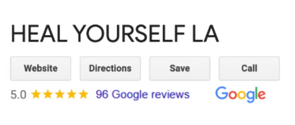 Google Business Profile - Heal Yourself Therapy LA Miami | Testimonials